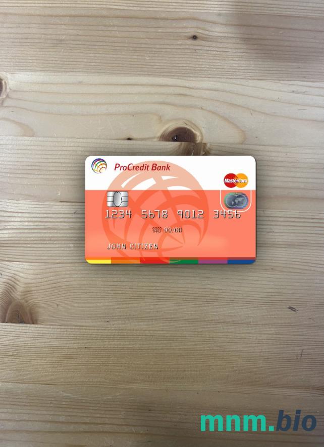 Moldova ProCredit bank MasterCard 1 wygląd fotograficzny skan PSD + zdjęcie